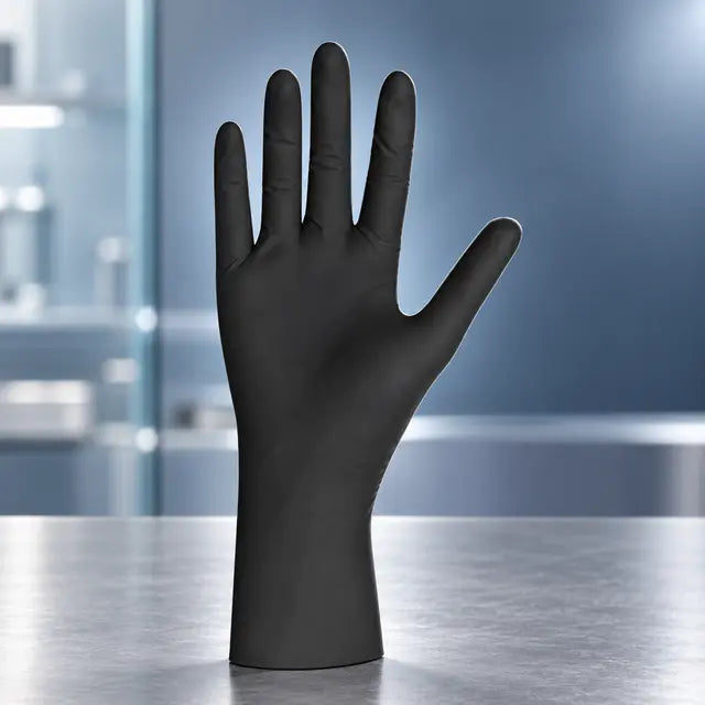 Latex Einmalhandschuhe Black Latex: Stilvoller Schutz mit hoher Flexibilität 1000 Stück