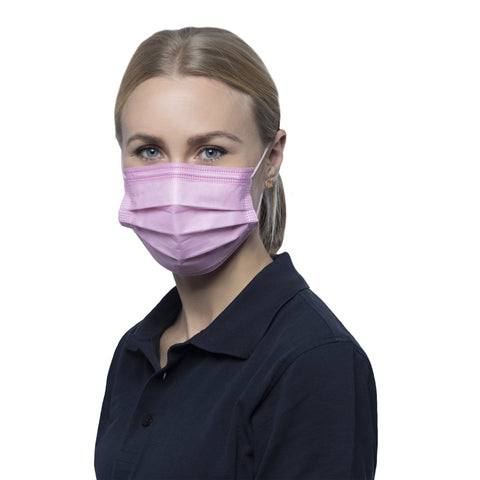 Gesichtsmasken kaufen Rosa 4-lagig - Medizinische OP-Masken 500 Stück
