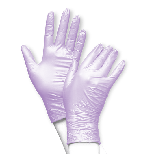 FANCY® VIOLET Nitril-Einweghandschuhe in Violett für medizinische und gastronomische Anwendungen. Einweghandschuhe kaufen für optimalen Schutz.