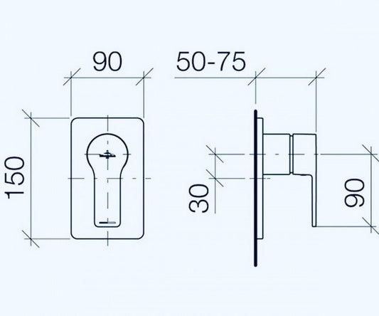 Villeroy & Boch "JUST" UP-Einhandbatterie ohne Umsteller