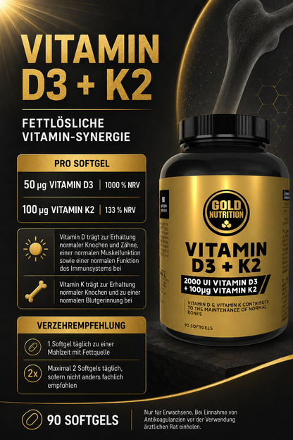 Vitamin D3 + K2
