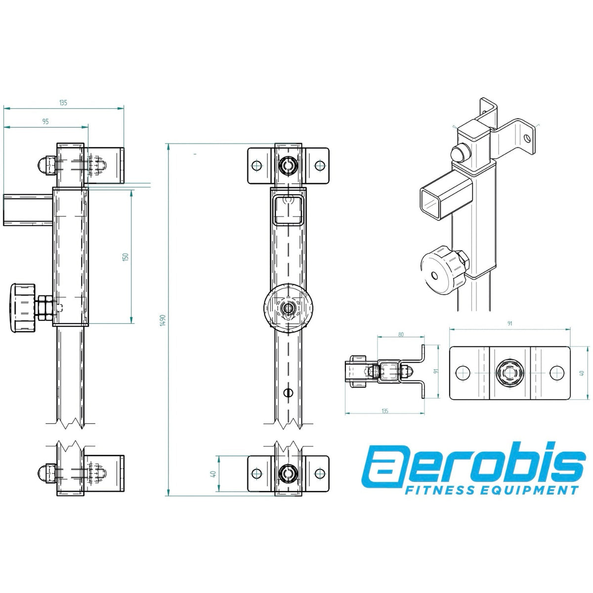 Wall Rail - Fast height adjustment for revvll and Kinetic Trainer