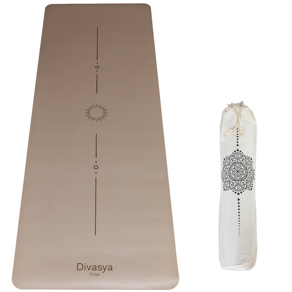 Yogamatte rutschfest | Kautschuk | 9 Yoga-Designs | DIVASYA®