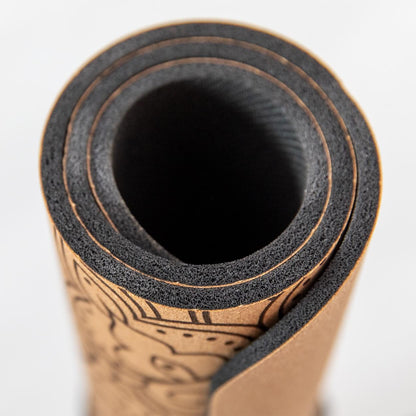 Yoga Pad aus Naturkautschuk & Kork (64x33cm)